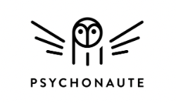 Logo de la plateforme Psychonaute, représentant un hibou stylisé